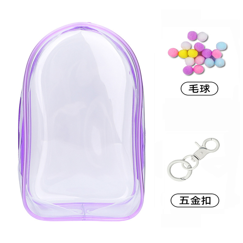 20cm Cotton Doll Walking Bag Transparent Pvc Storage Dustproof Protective Cover Single Shoulder Strap Winter Movement Doll Bag