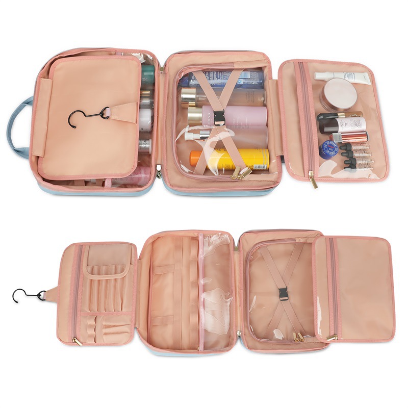 Bsci Factory Wholesale Travel Toiletry Bag Multifunctional Portable Toiletry Bag Foldable Toiletry Bag