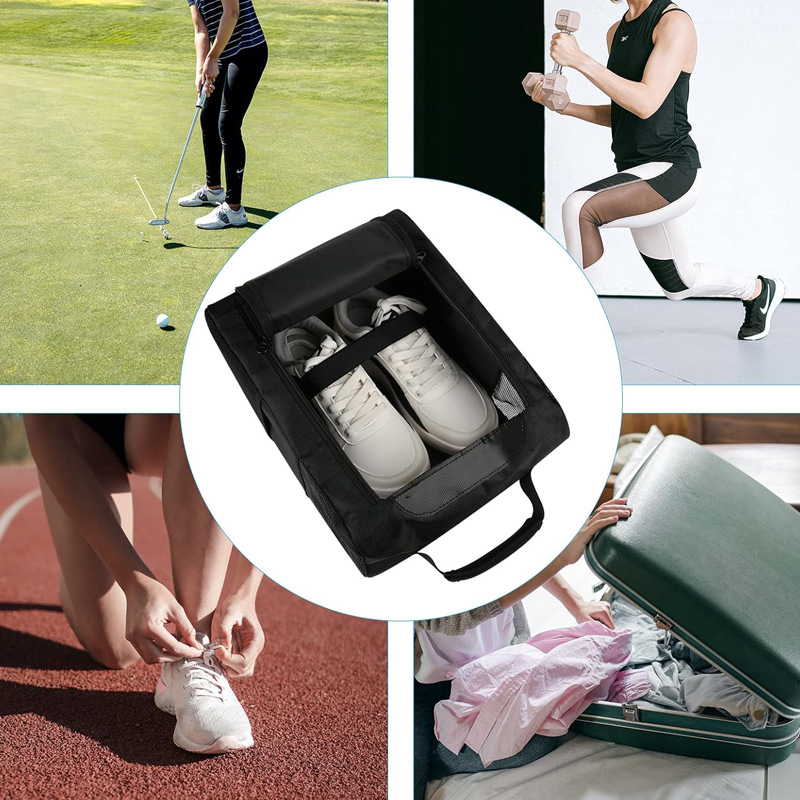 Shenzhen Factory Produces Polyester Shoe Bags, Multifunctional Golf Shoe Bags, Dustproof and Waterproof Storage Bags, Travel Shoe Bags