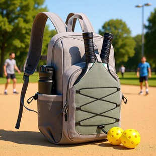 Cross-Border New Pickleball Bag, Pickleball Backpack, Adjustable Racket Bag Suitable for 2 to 4 Rackets, Badminton Bag