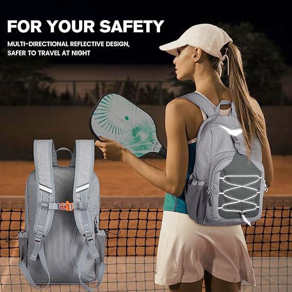 Cross-Border New Pickleball Bag, Pickleball Backpack, Adjustable Racket Bag Suitable for 2 to 4 Rackets, Badminton Bag