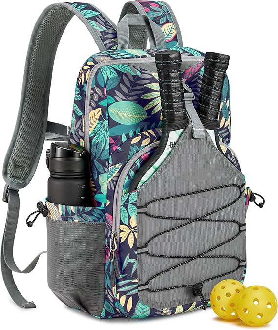 Cross-Border New Pickleball Bag, Pickleball Backpack, Adjustable Racket Bag Suitable for 2 to 4 Rackets, Badminton Bag