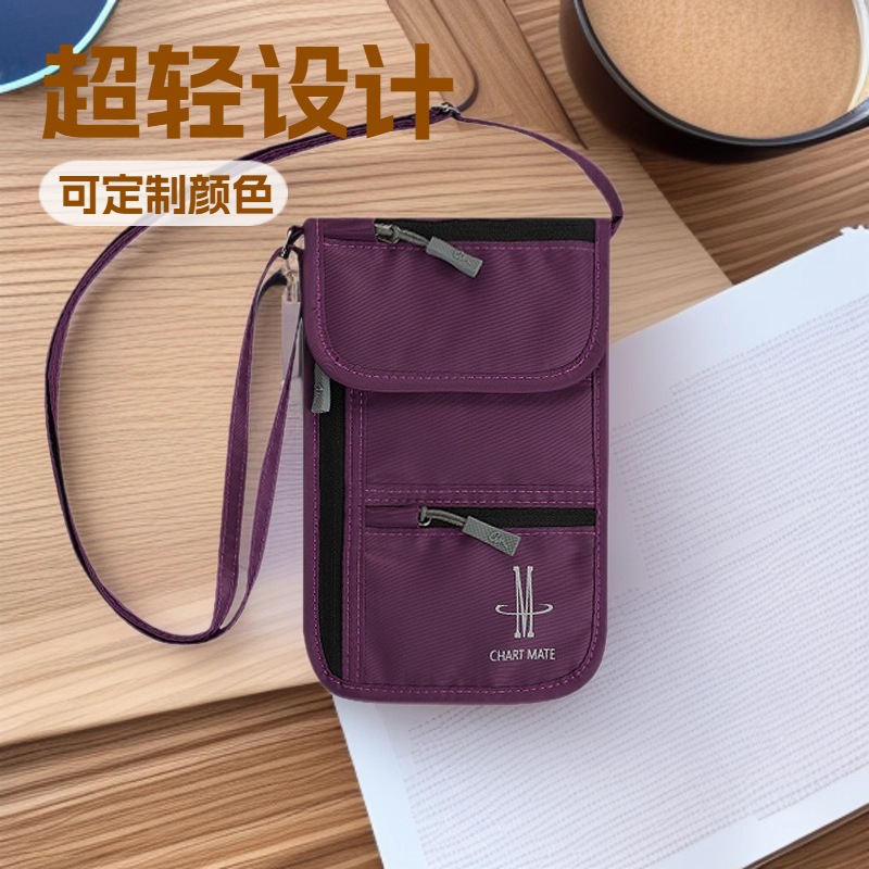 Japanese Anti-Theft Id Storage Bag Multi-Functional Portable Passport Holder Ticket Card Bag Crossbody Mobile Phone Bag