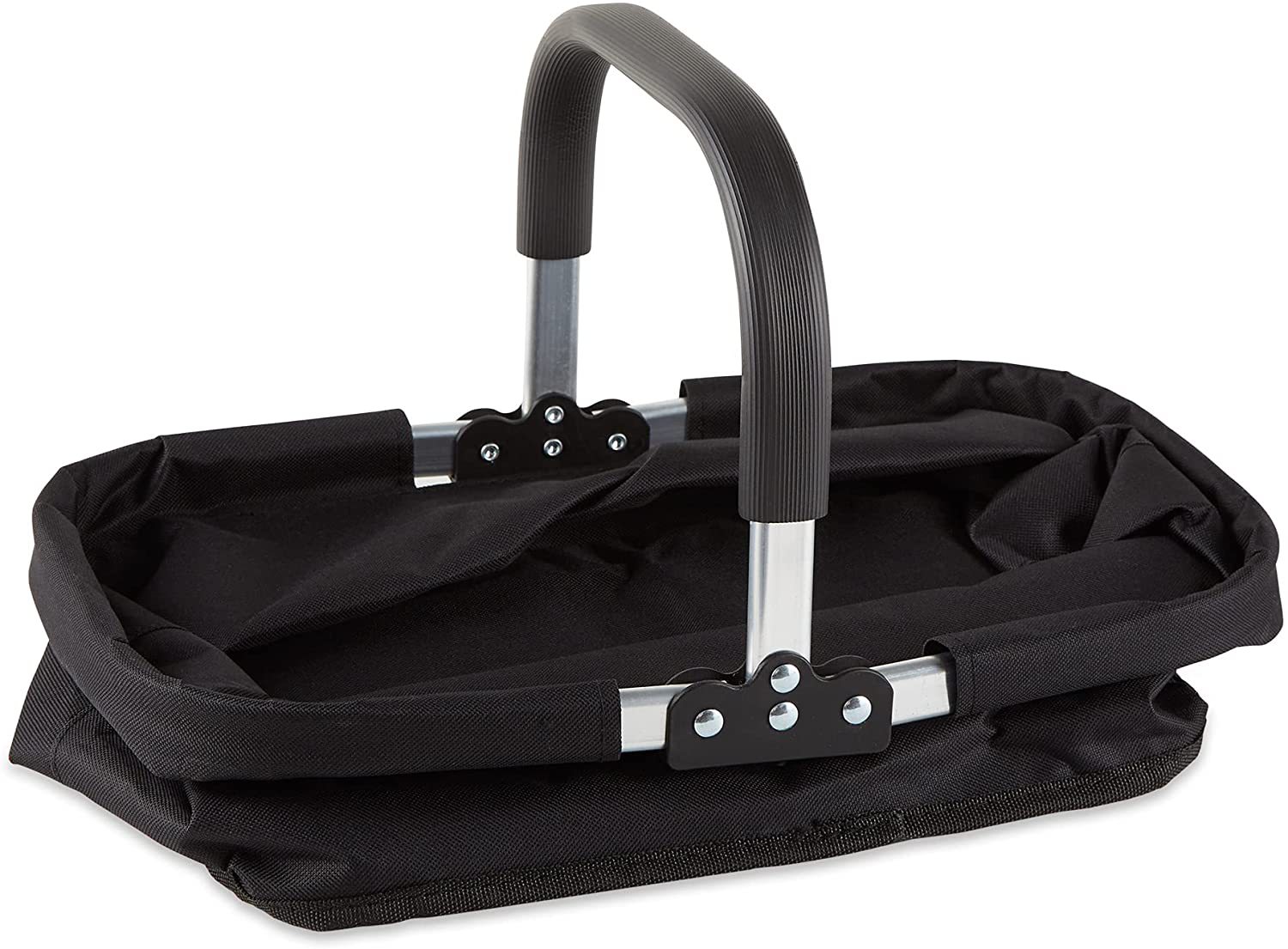 Cross-Border Amazon Best-Selling Foldable Shopping Basket Aluminum Frame Durable Shopping Basket Storage Basket Picnic Basket New