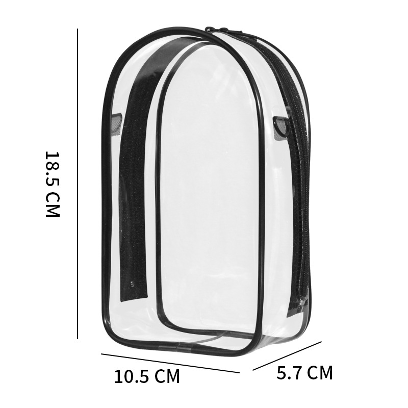 Labubu Crossbody Baby Carrier Bag with D-Ring, Can Be Hung, Transparent Pvc Dustproof Bag, Compatible with First and Third Generation 18.5cm Labubu Doll Bag