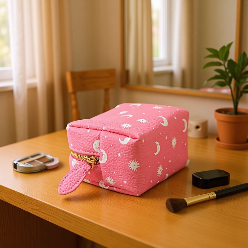 Cute Solid Color Small Wallet Mini Zipper Women's Coin Purse Floral High-Value Cosmetic Bag Large Capacity Storage Bag