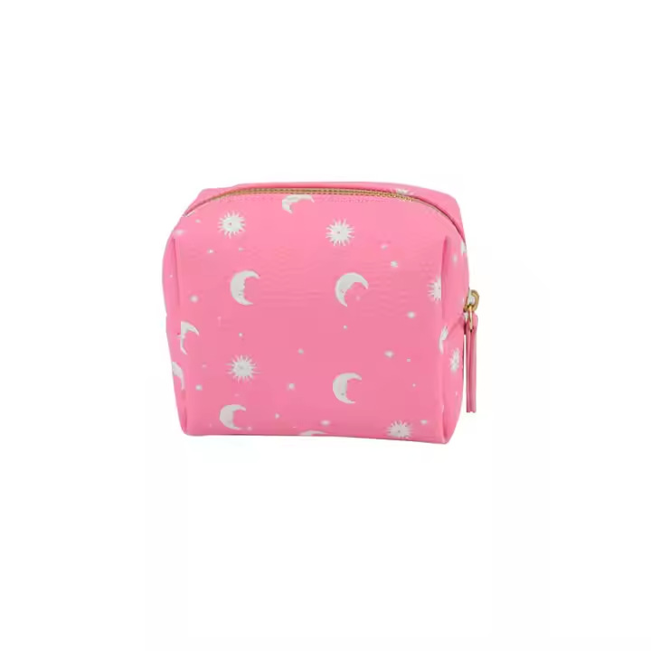 Cute Solid Color Small Wallet Mini Zipper Women's Coin Purse Floral High-Value Cosmetic Bag Large Capacity Storage Bag