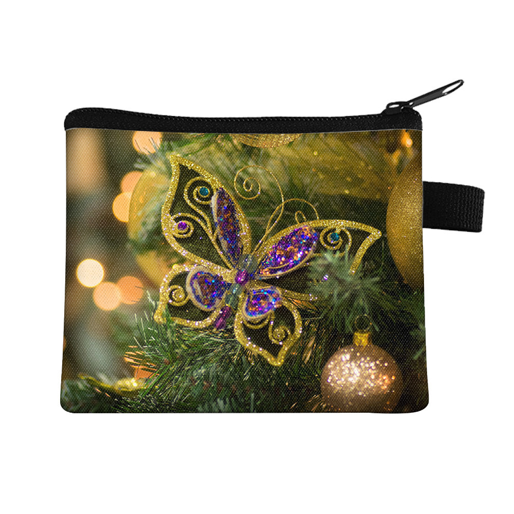 Amazon's New Cool Butterfly Print Coin Purse Student Portable Card Holder Coin Key Storage Bag Polyester