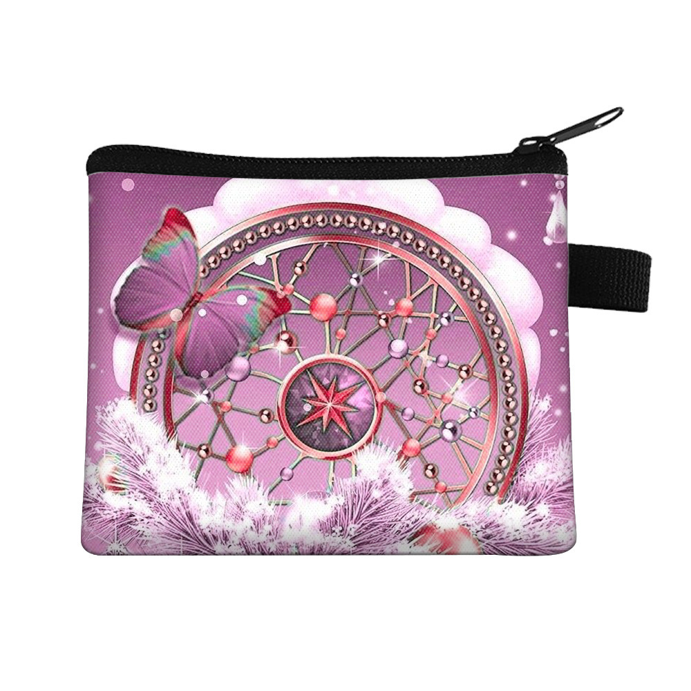 Amazon's New Cool Butterfly Print Coin Purse Student Portable Card Holder Coin Key Storage Bag Polyester