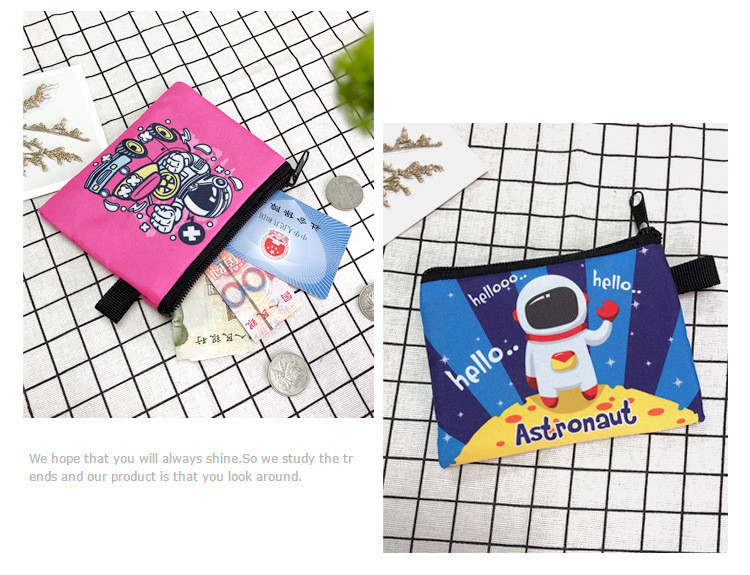 Amazon's New Cool Butterfly Print Coin Purse Student Portable Card Holder Coin Key Storage Bag Polyester