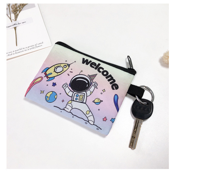 Amazon's New Cool Butterfly Print Coin Purse Student Portable Card Holder Coin Key Storage Bag Polyester