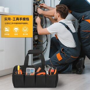 Cross-Border E-Commerce Hot-Selling Tool Bag Thickened Heavy-Duty Tool Bag Hardware Storage Bag Portable Gardening Portable Tool Bag