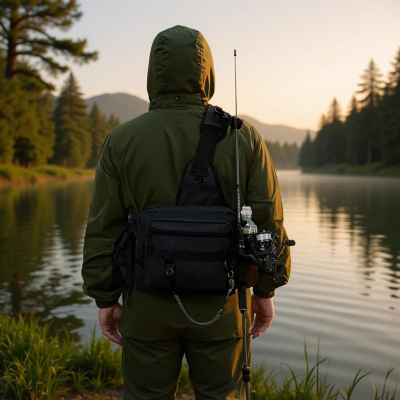 Cross-Border Hot-Selling Outdoor Fishing Gear Backpack, Portable Fishing Gear Storage Bag, Fishing Rod Bag
