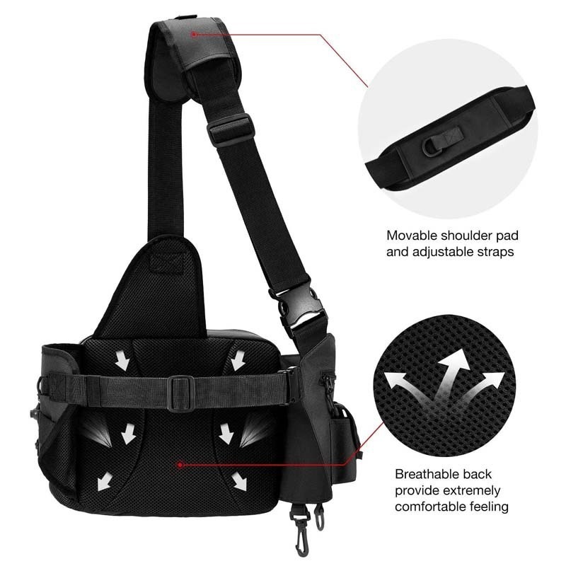 Cross-Border Hot-Selling Outdoor Fishing Gear Backpack, Portable Fishing Gear Storage Bag, Fishing Rod Bag