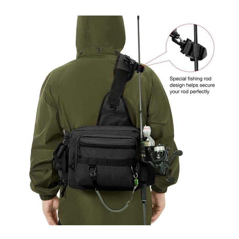 Cross-Border Hot-Selling Outdoor Fishing Gear Backpack, Portable Fishing Gear Storage Bag, Fishing Rod Bag