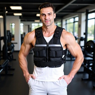 Spot New Adjustable Weight-Bearing Vest Fitness Vest Plus Arm Bag Running Sports Vest Iron Sand Reflective