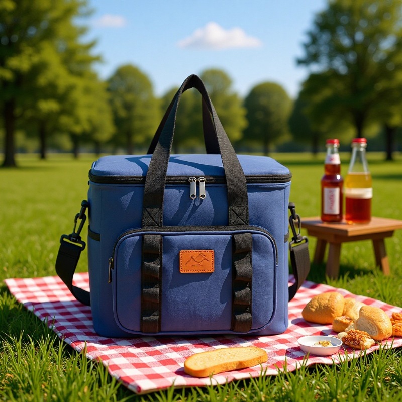 Cross-Border Amazon Large-Capacity Outdoor Camping Ice Bag Picnic Thickened Aluminum Foil Thermal Insulation Bag Fruit Preservation