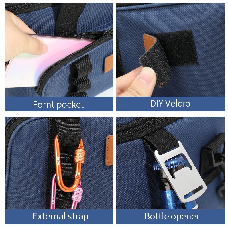 Cross-Border Amazon Large-Capacity Outdoor Camping Ice Bag Picnic Thickened Aluminum Foil Thermal Insulation Bag Fruit Preservation
