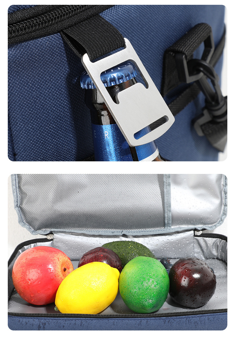 Cross-Border Amazon Large-Capacity Outdoor Camping Ice Bag Picnic Thickened Aluminum Foil Thermal Insulation Bag Fruit Preservation