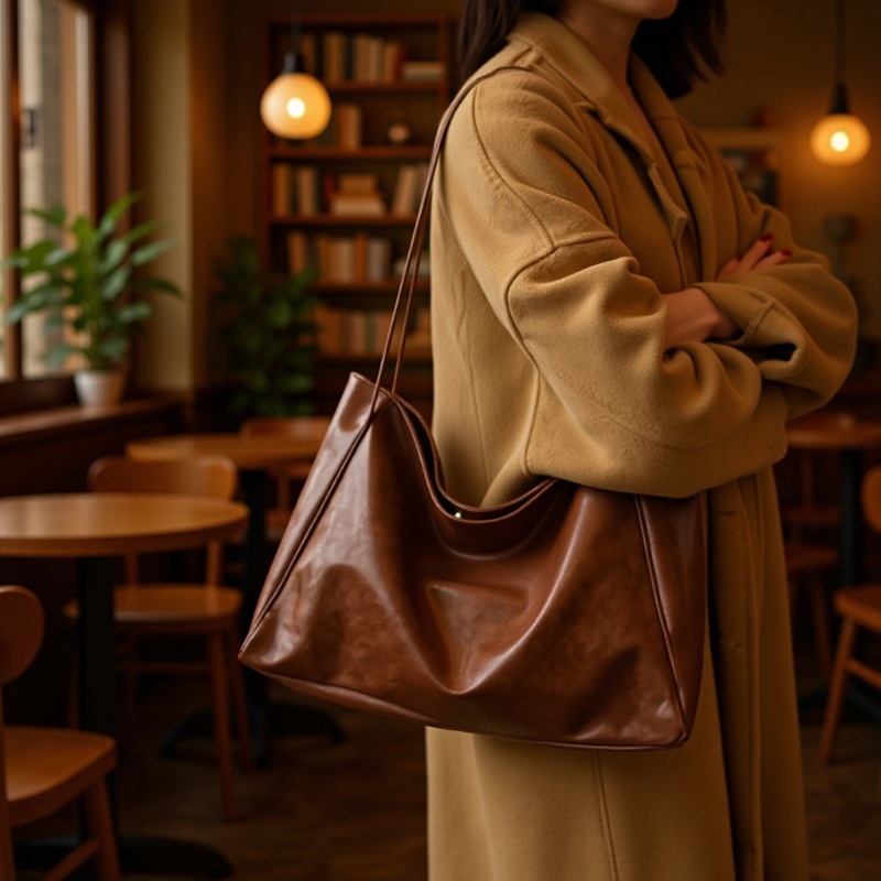 New Trendy Ins Women's Shoulder Fashion Textured Handbag Large Capacity Versatile Tote Bag Small Manufacturer