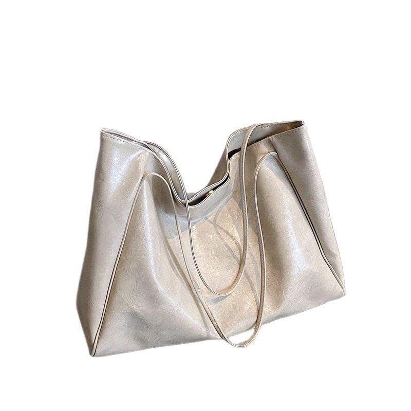 New Trendy Ins Women's Shoulder Fashion Textured Handbag Large Capacity Versatile Tote Bag Small Manufacturer