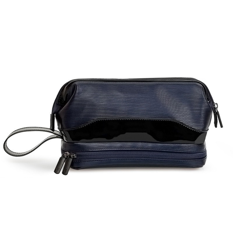 Factory Direct Sales New Pu Cosmetic Handbag Men's 2024 New Fashion Men's Cosmetic Bag Manufacturer