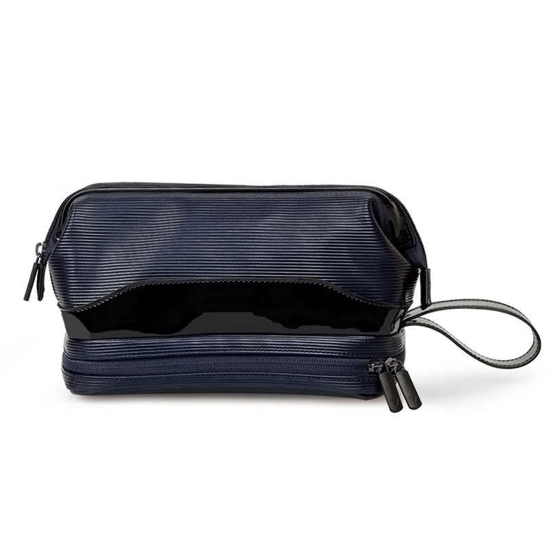 Factory Direct Sales New Pu Cosmetic Handbag Men's 2024 New Fashion Men's Cosmetic Bag Manufacturer