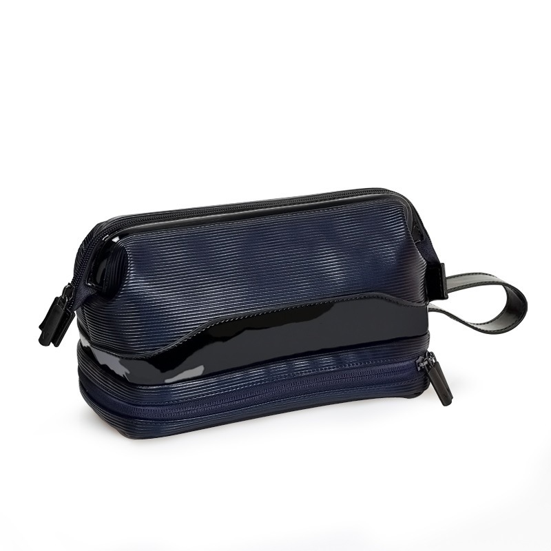 Factory Direct Sales New Pu Cosmetic Handbag Men's 2024 New Fashion Men's Cosmetic Bag Manufacturer