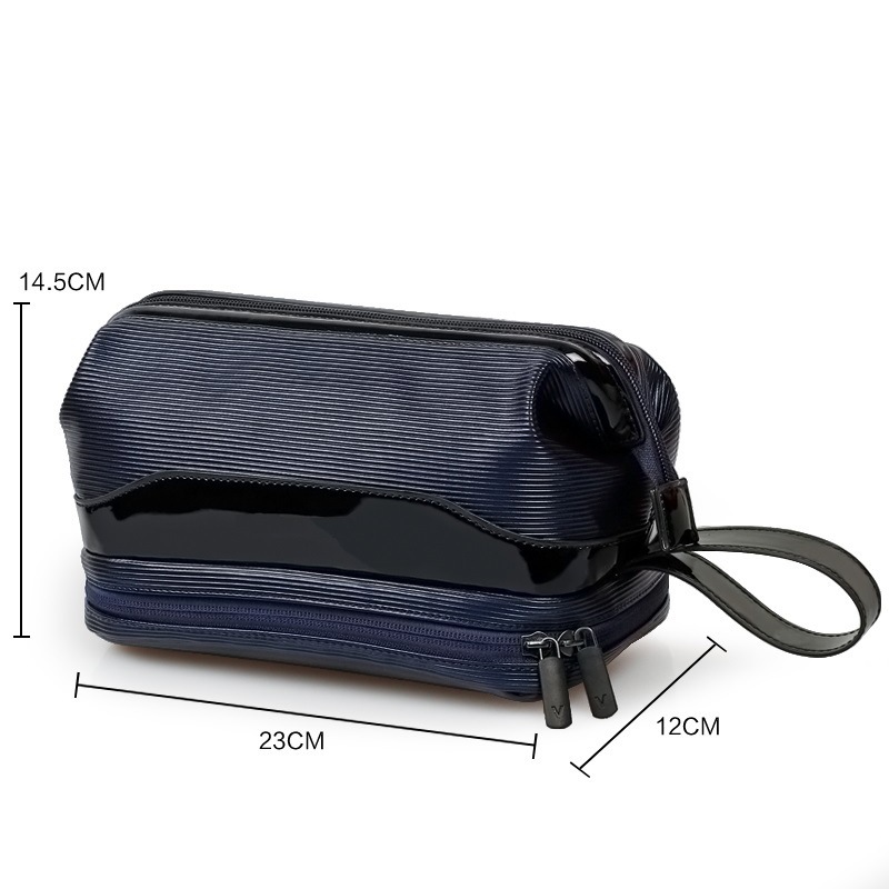 Factory Direct Sales New Pu Cosmetic Handbag Men's 2024 New Fashion Men's Cosmetic Bag Manufacturer