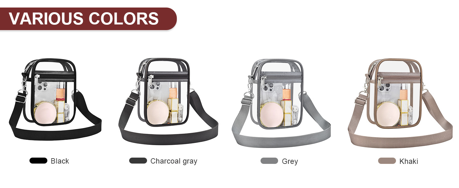 Uspeclare Transparent Wallet Stadium Approved Crossbody Bag Unisex Crossbody Bag