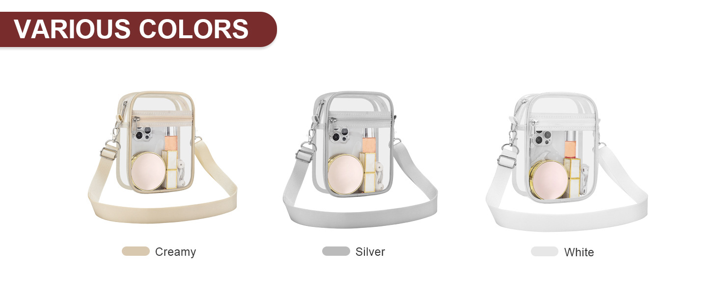 Uspeclare Transparent Wallet Stadium Approved Crossbody Bag Unisex Crossbody Bag