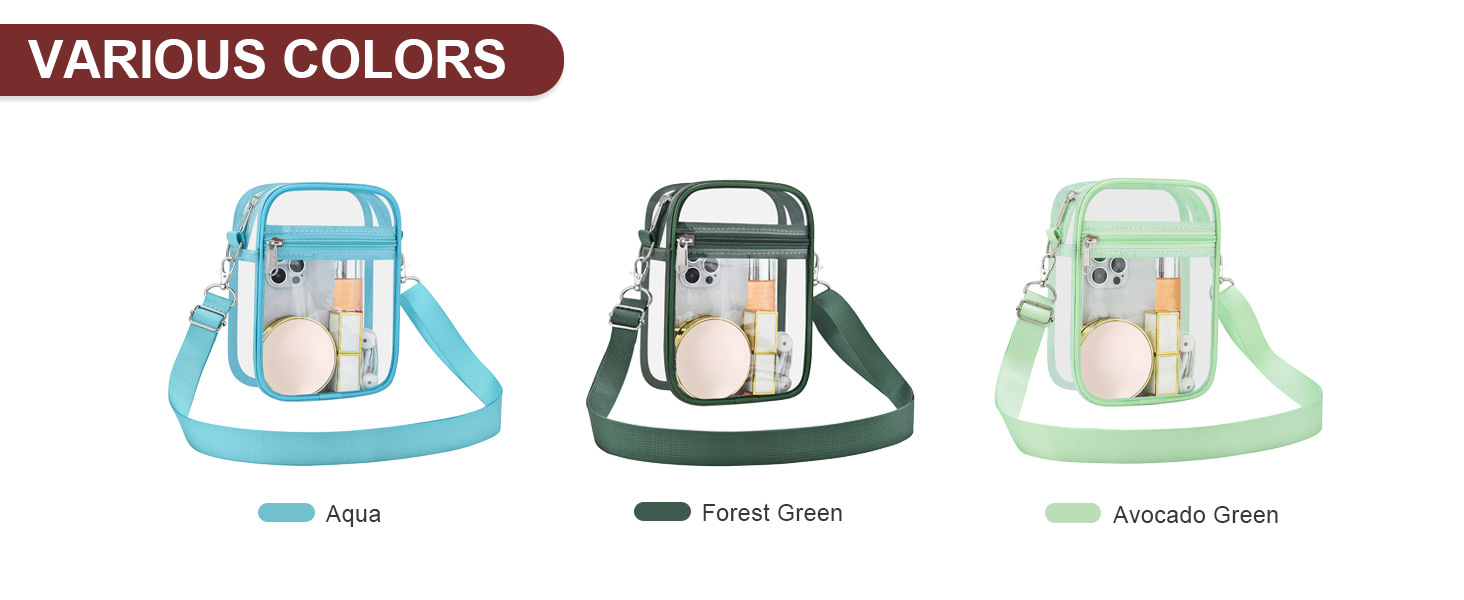 Uspeclare Transparent Wallet Stadium Approved Crossbody Bag Unisex Crossbody Bag