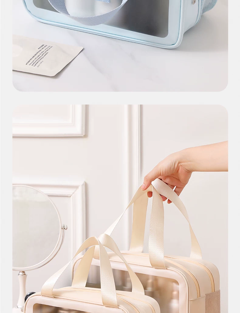 Waterproof Portable Toiletry Bag, New Makeup Bag with Dry and Wet Separation, Bath Pouch, Swimming Storage Bag, Women's Travel Cosmetics
