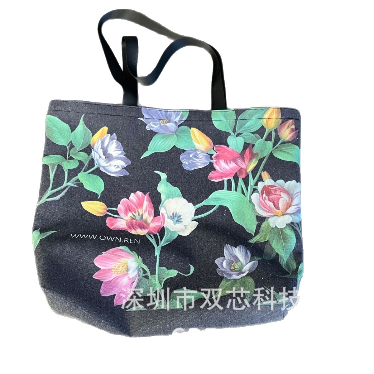 Canvas tote bag tulip printed canvas bag source manufacturer self-operated and self-sold www.own.ren brand