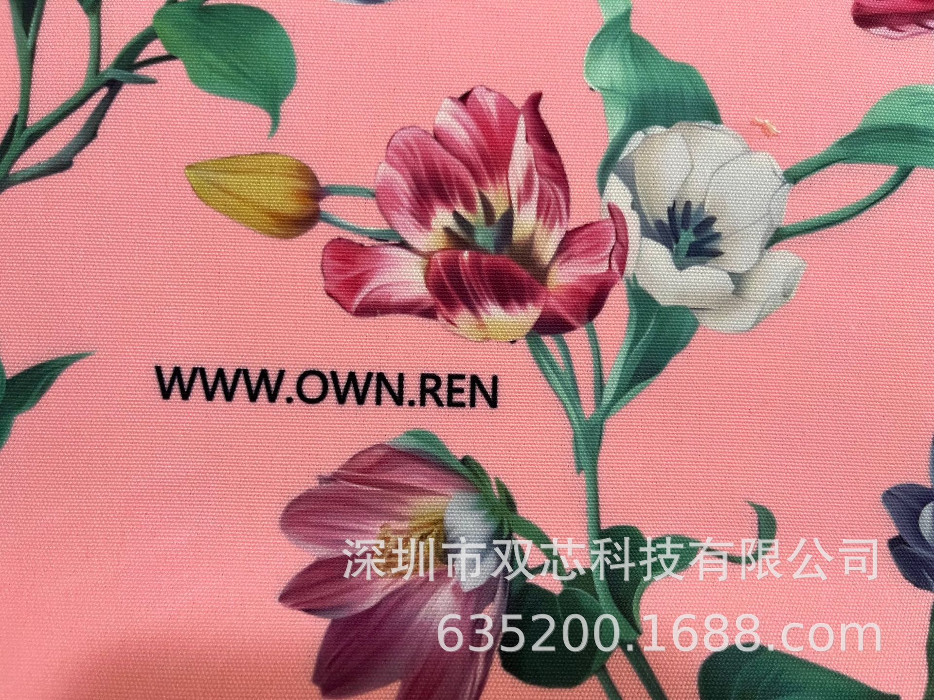 Canvas tote bag tulip printed canvas bag source manufacturer self-operated and self-sold www.own.ren brand