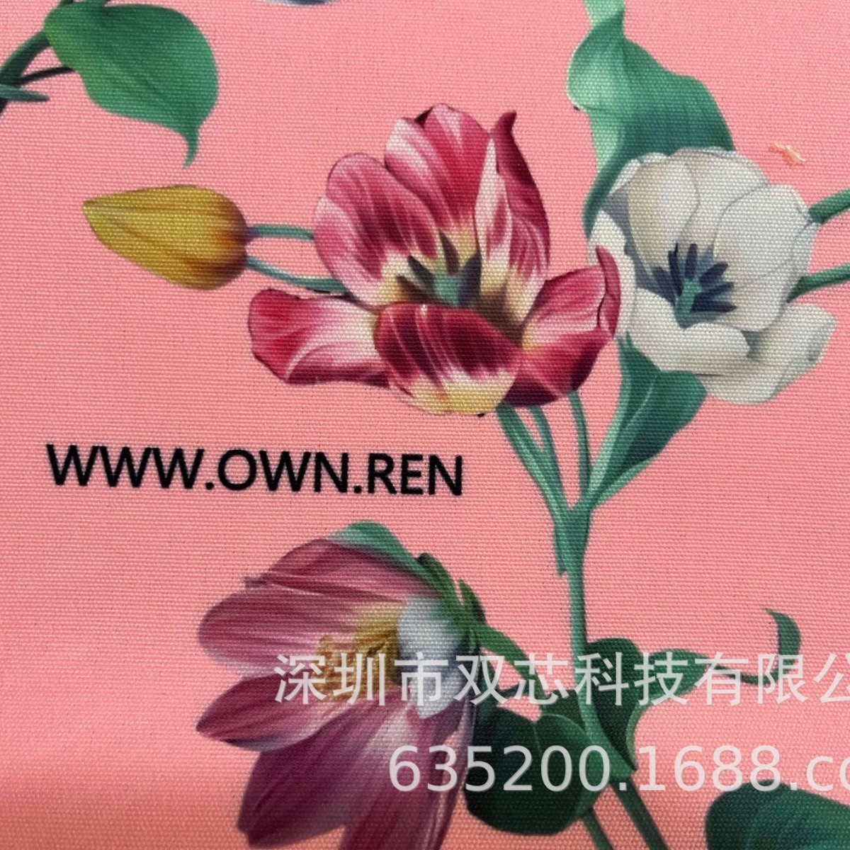 Canvas tote bag tulip printed canvas bag source manufacturer self-operated and self-sold www.own.ren brand