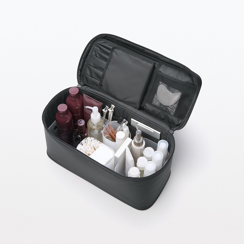 Muji Nylon Cosmetic Bag Toiletry Bag Travel Home Large Capacity Storage Partition